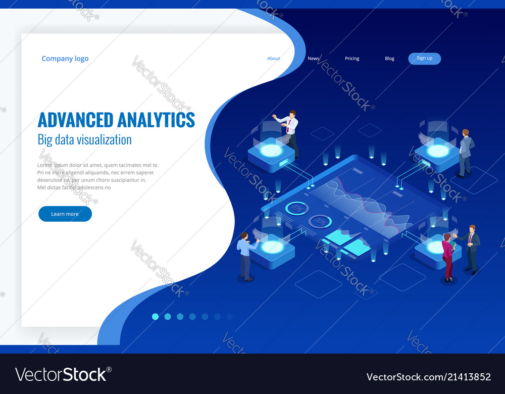 Advanced vector. Advanced analytics. the advanced visualizer company.