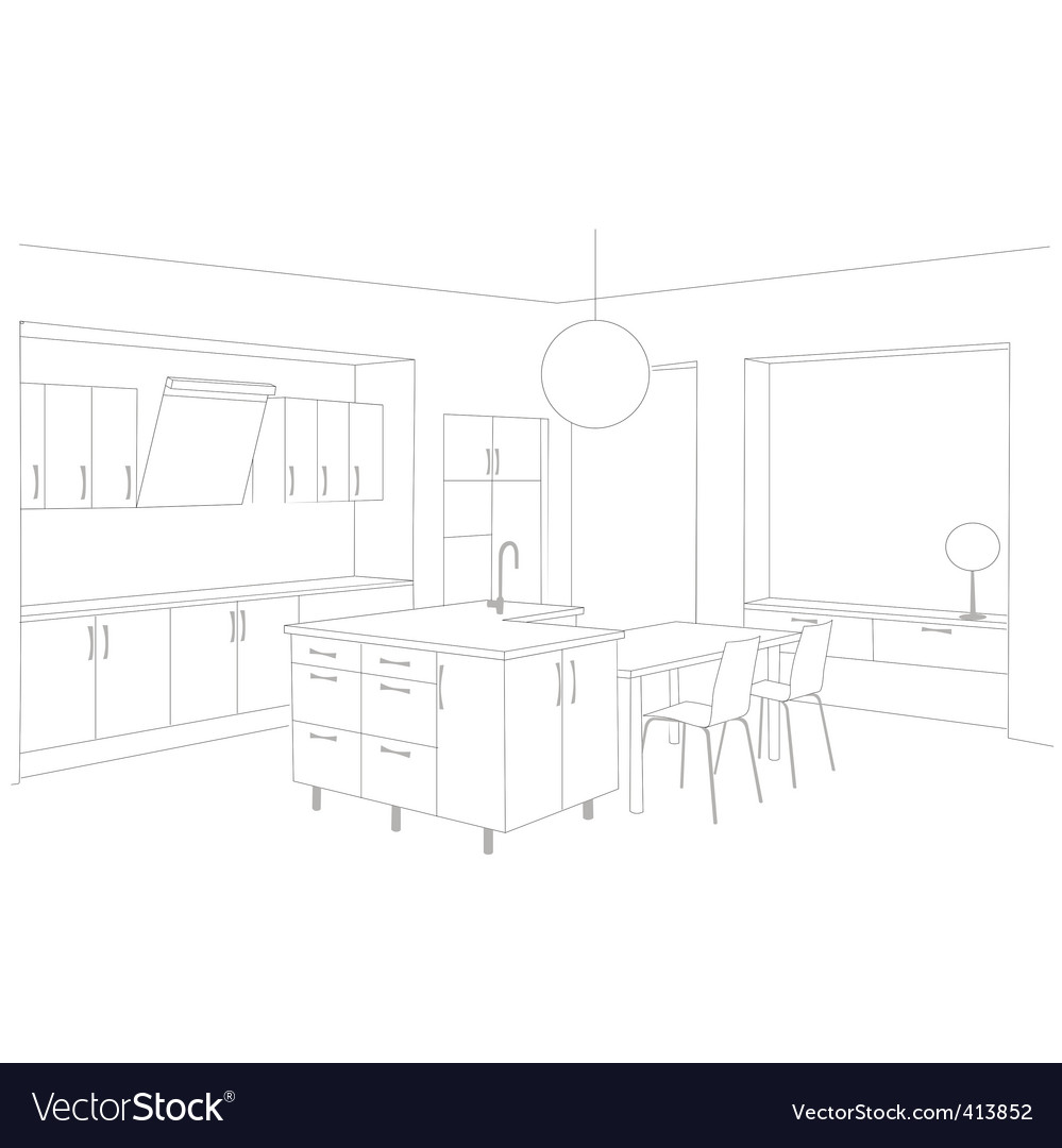 Kitchen Royalty Free Vector Image - VectorStock