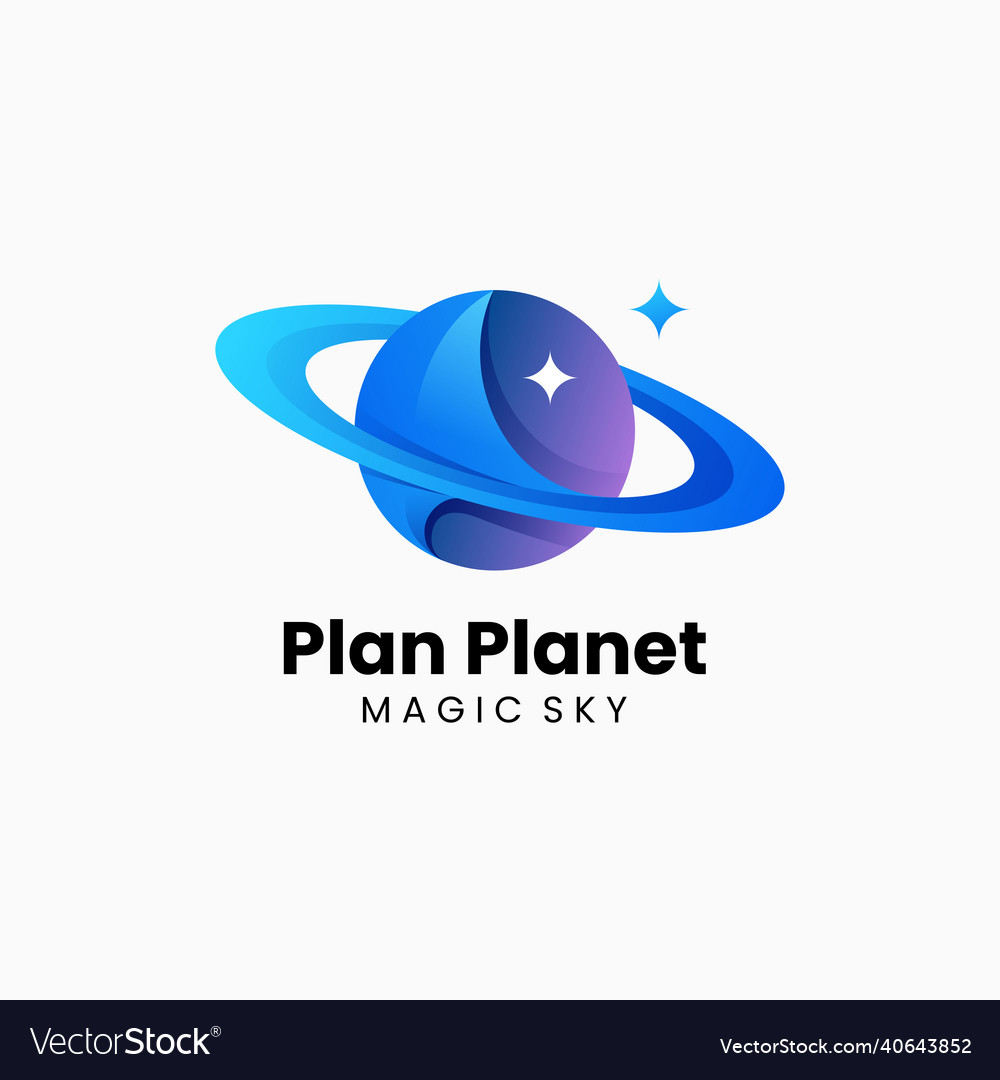 Logo planet gradient colorful style