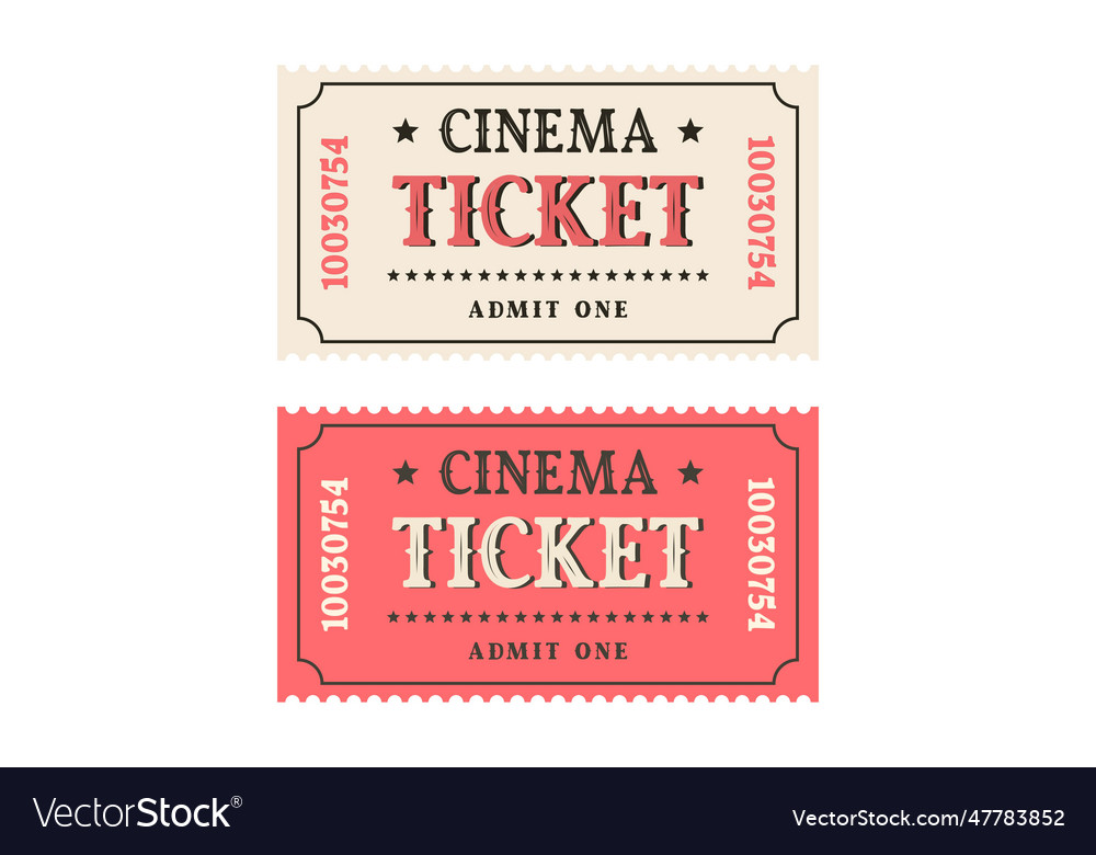 Set of isolated tickets Royalty Free Vector Image