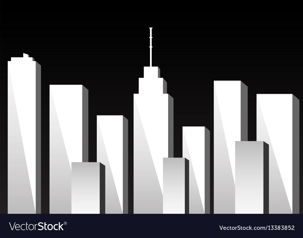 Silhouette of the city at sunrise eps 10