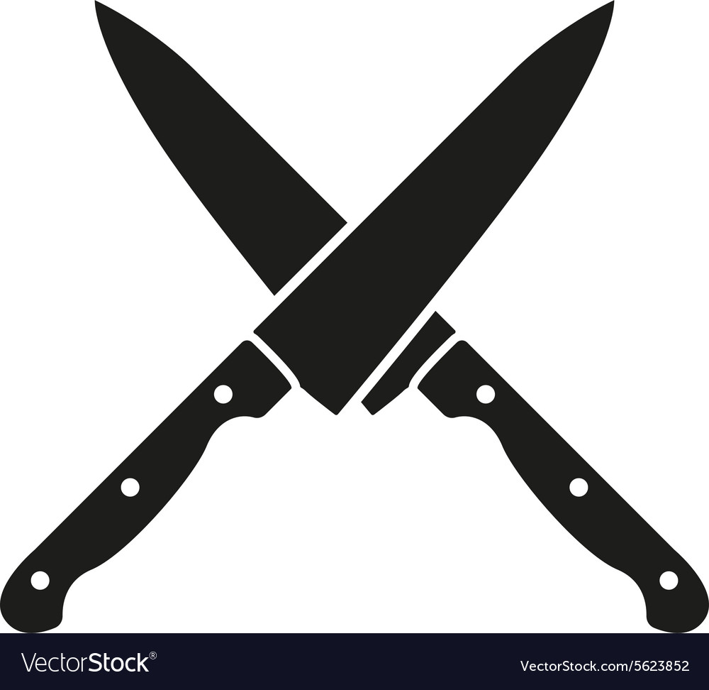 The crossed knives icon knife and chef kitchen Vector Image