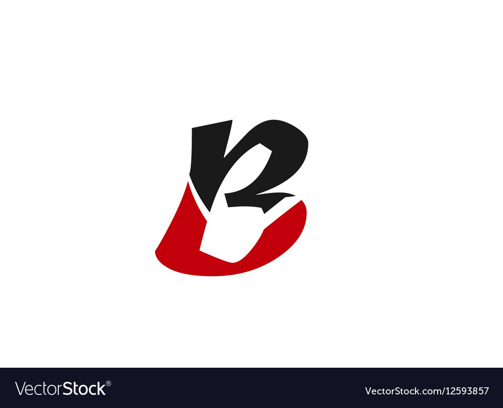 Abstract icon logo for letter b