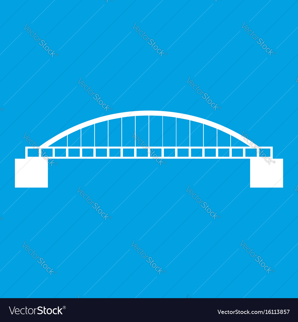 Download Bridge icon white Royalty Free Vector Image - VectorStock