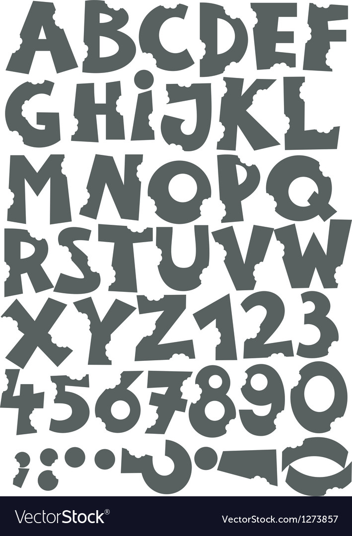 Letters been eaten font set