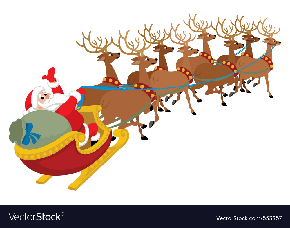 Santa on white Royalty Free Vector Image - VectorStock