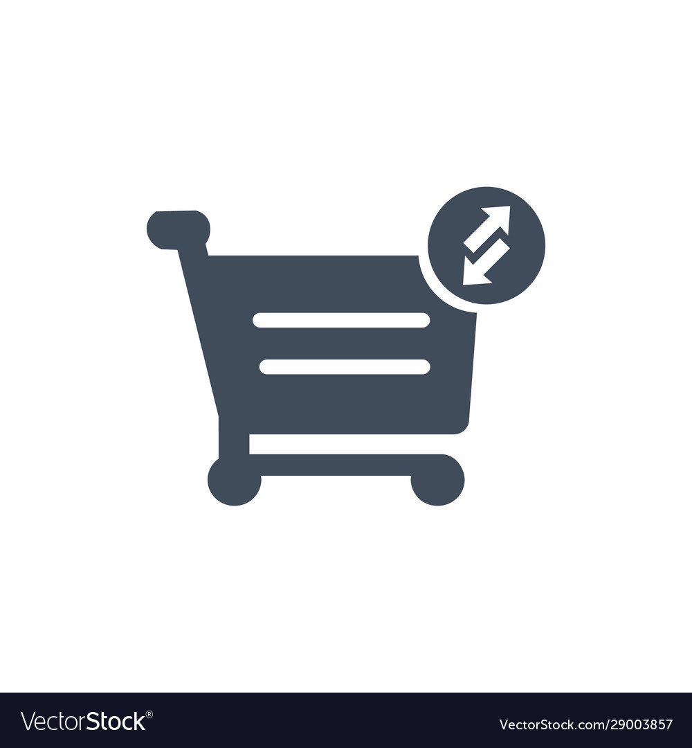 Shopping cart icon put in and out cart online Vector Image