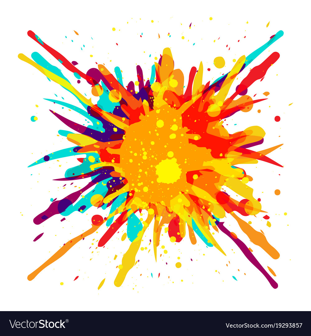 Vector Color Splatter Paint Background Vector Illustration Design Stock ...