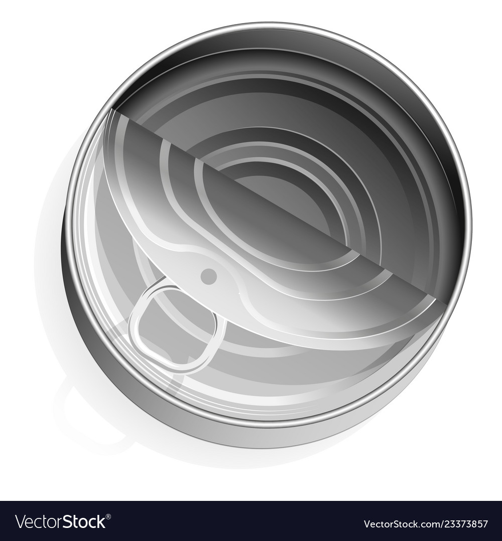 Tin can with a ring realistic look place