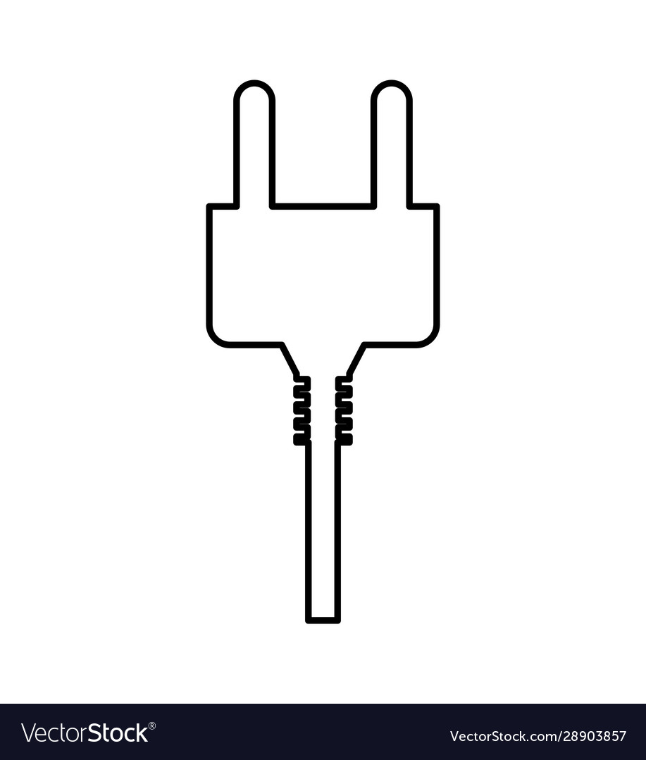 Wire cable energy plug icon