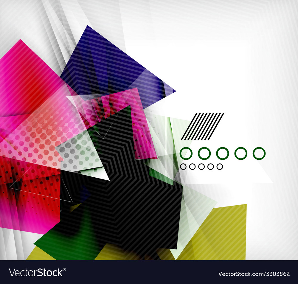 Color triangles unusual abstract background Vector Image