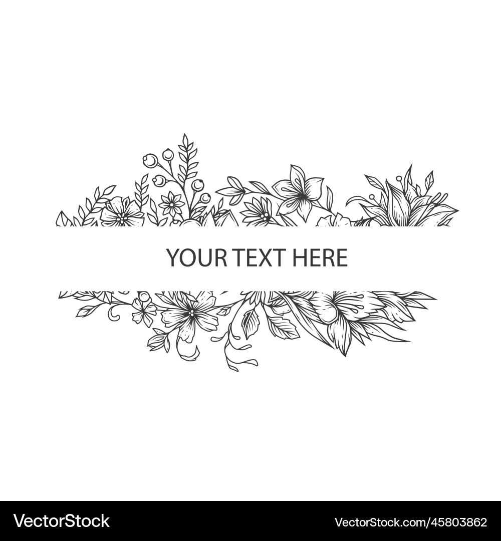 Flower frame Royalty Free Vector Image - VectorStock