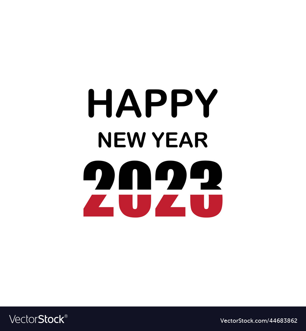 Happy new year 2023 design template Royalty Free Vector