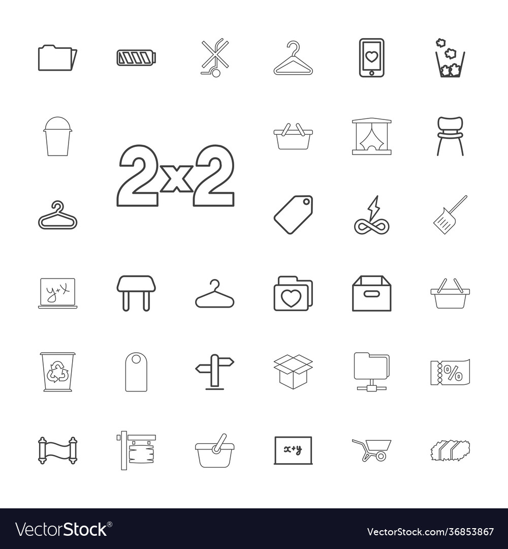 33 empty icons Royalty Free Vector Image - VectorStock