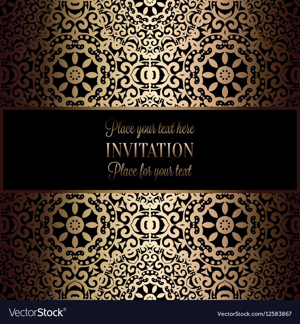 Abstract background with antique luxury black