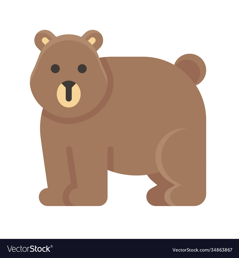 Bear icon thanksgiving related Royalty Free Vector Image