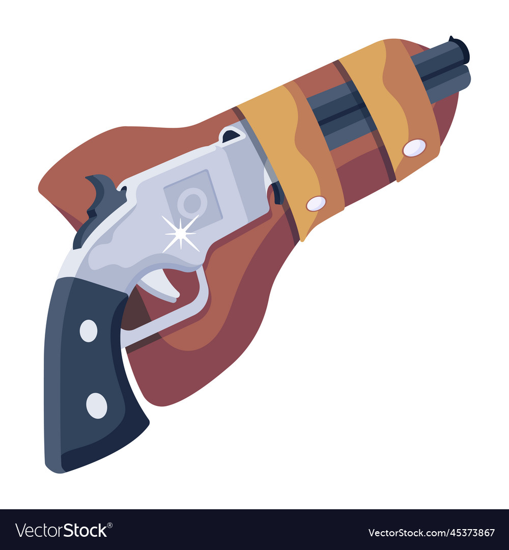 Cowboy gun Royalty Free Vector Image - VectorStock