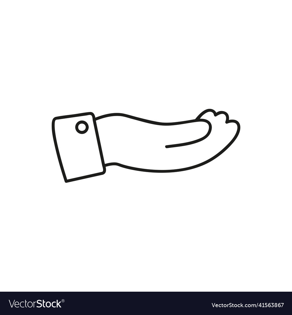 Hand icon in trendy flat style isolated on white Vector Image