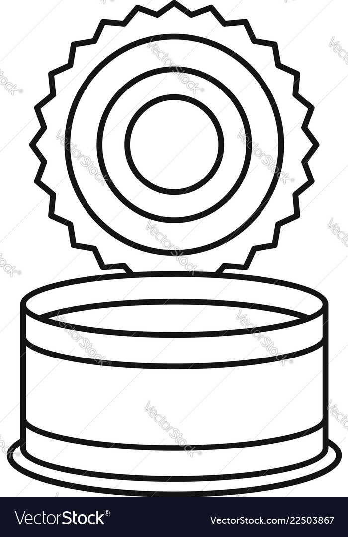 Premium Vector  Opened tin can vector outline icon cartoon