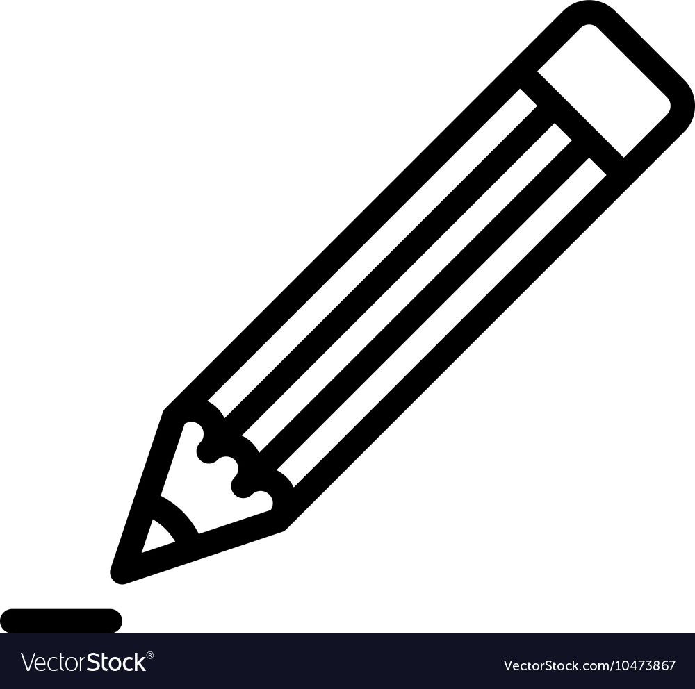 Pencil outline icon Royalty Free Vector Image - VectorStock