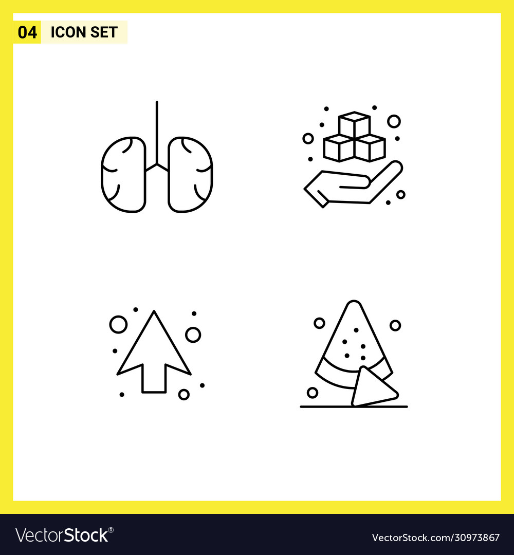 Set 4 modern ui icons symbols signs