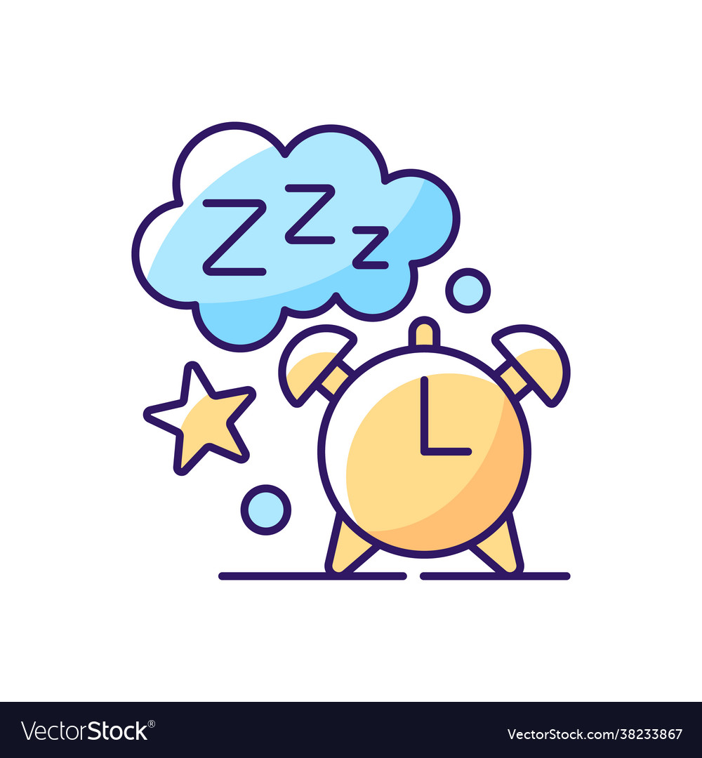 Sleep time rgb color icon