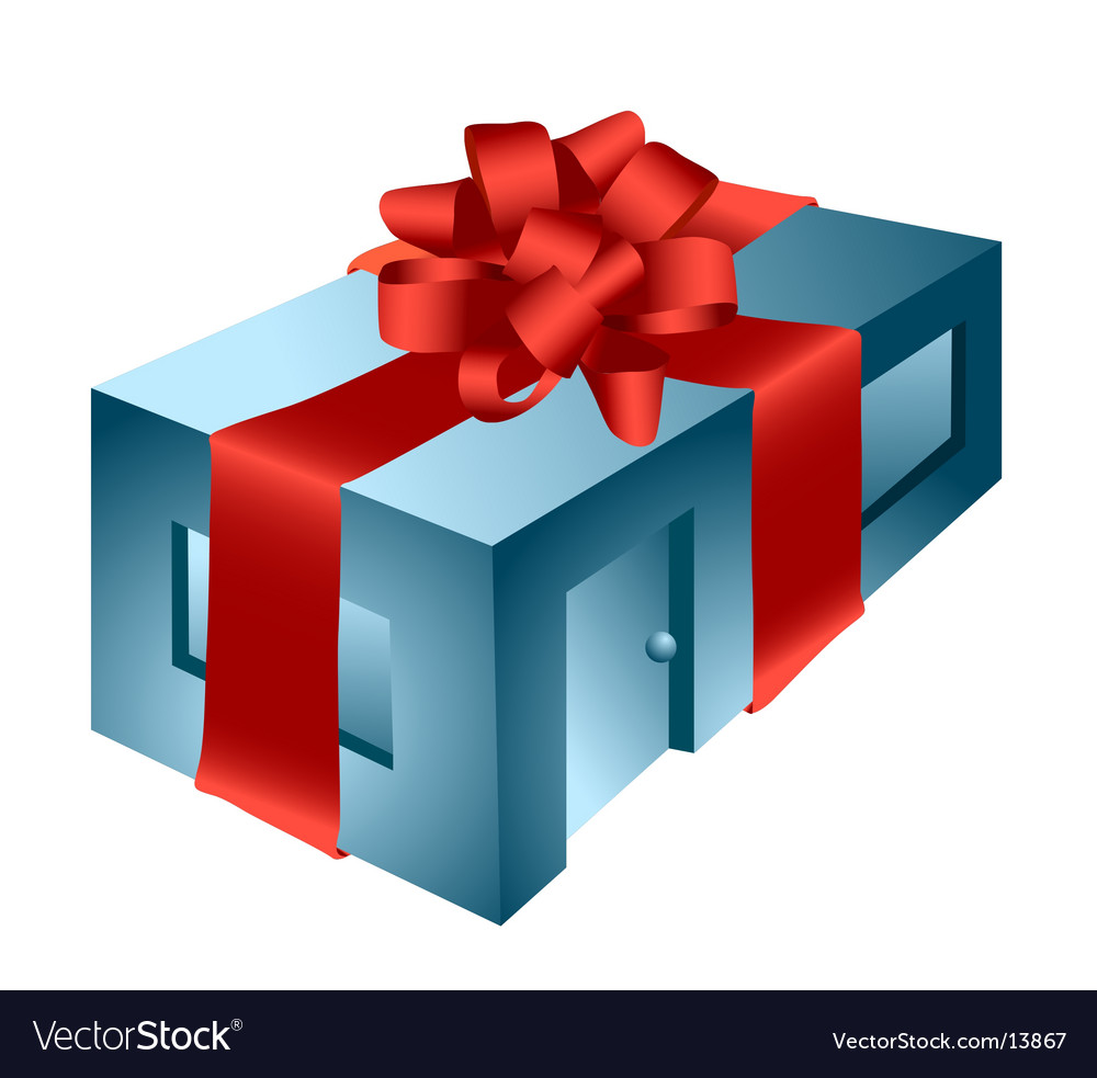 Small gift house Royalty Free Vector Image - VectorStock