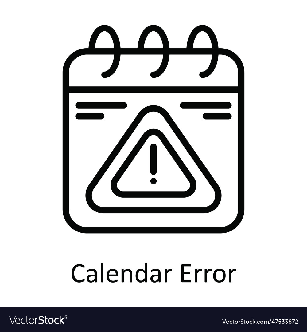 Calendar error outline icon design illust