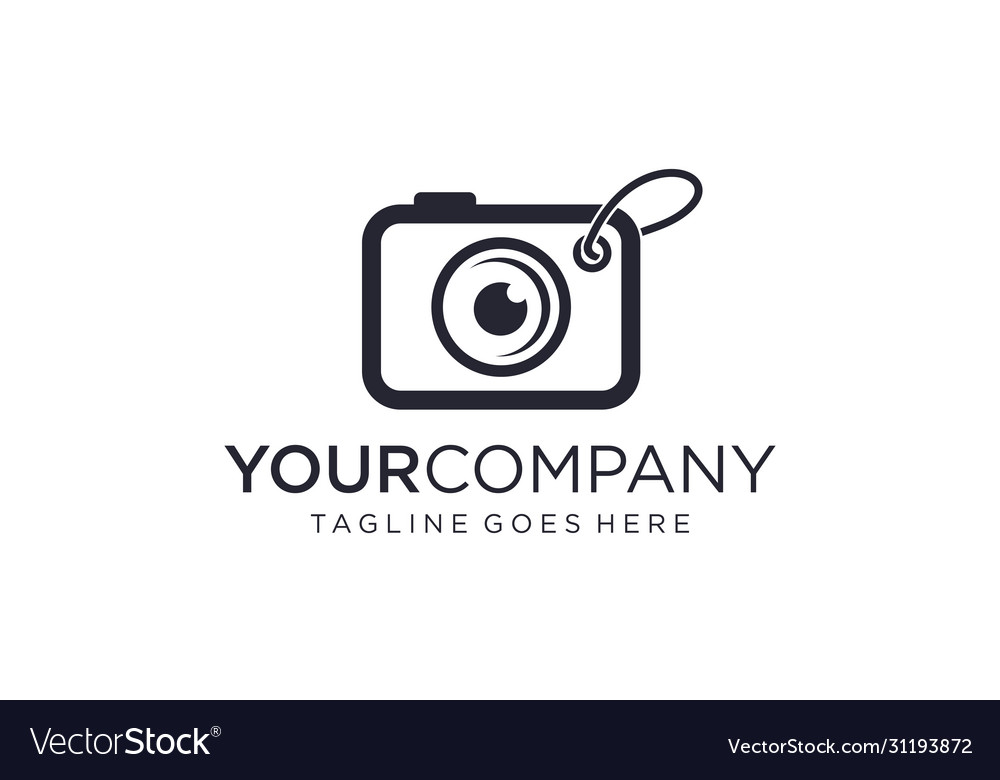 Camera and sale icon for logo design Royalty Free Vector