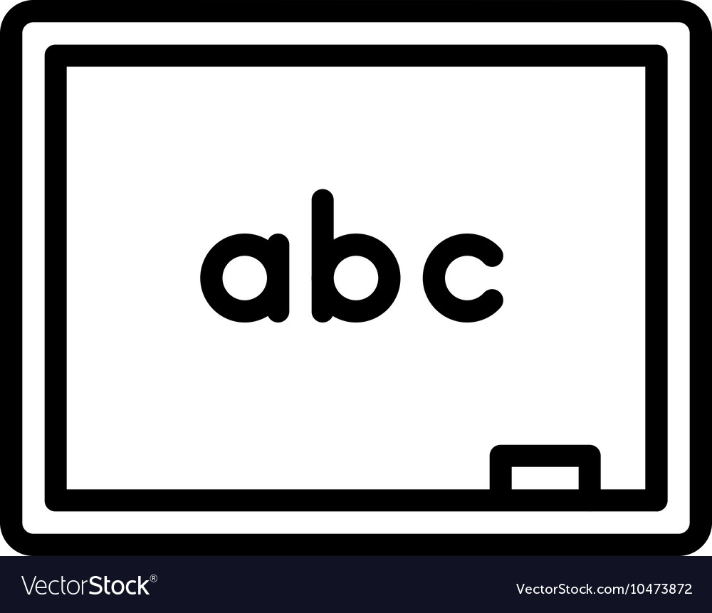 Chalkboard outline icon Royalty Free Vector Image