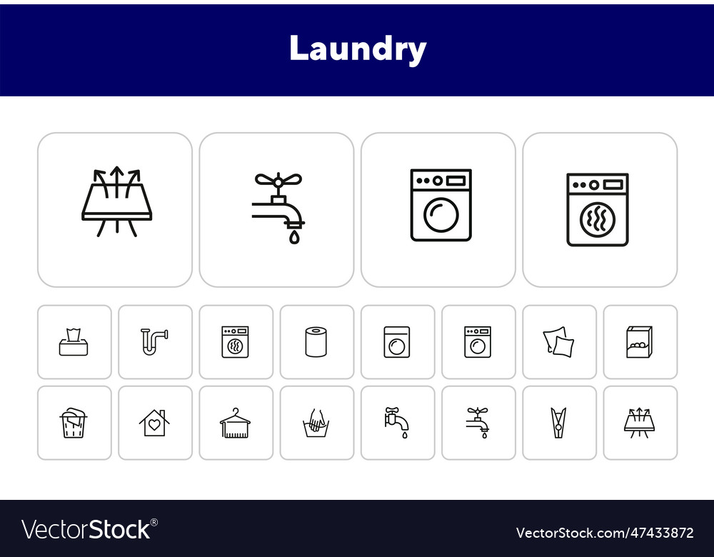 Laundry Line Icon Set Royalty Free Vector Image laundry-line-icon-set-royalty-free-vector-image
