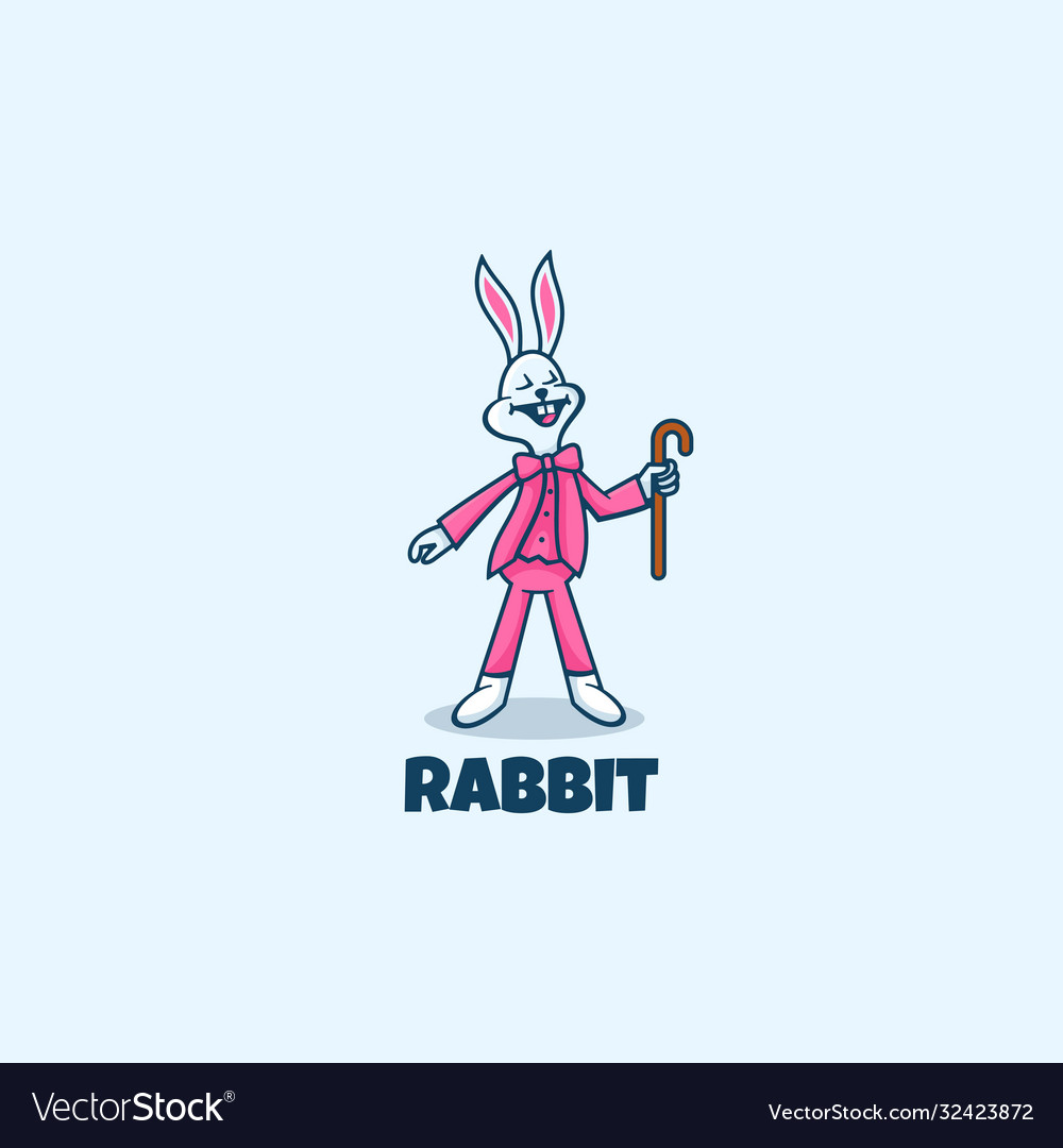 Logo rabbit simple mascot style