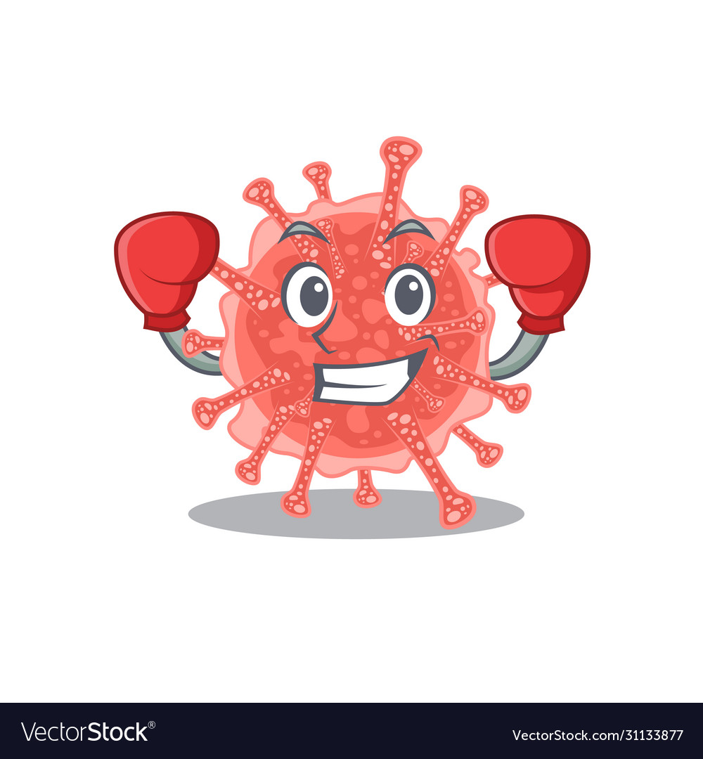 A Sporty Boxing Athlete Mascot Design Of Vector Image