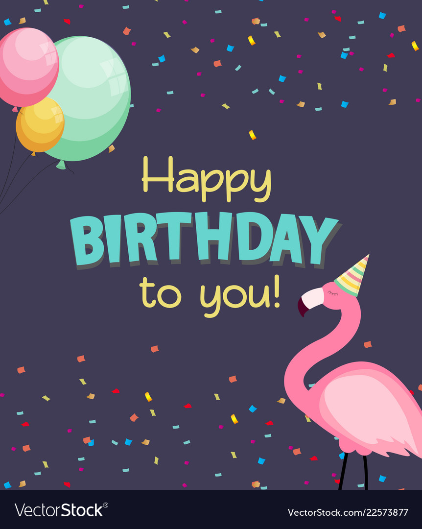 birthday card congratulation template royalty free vector