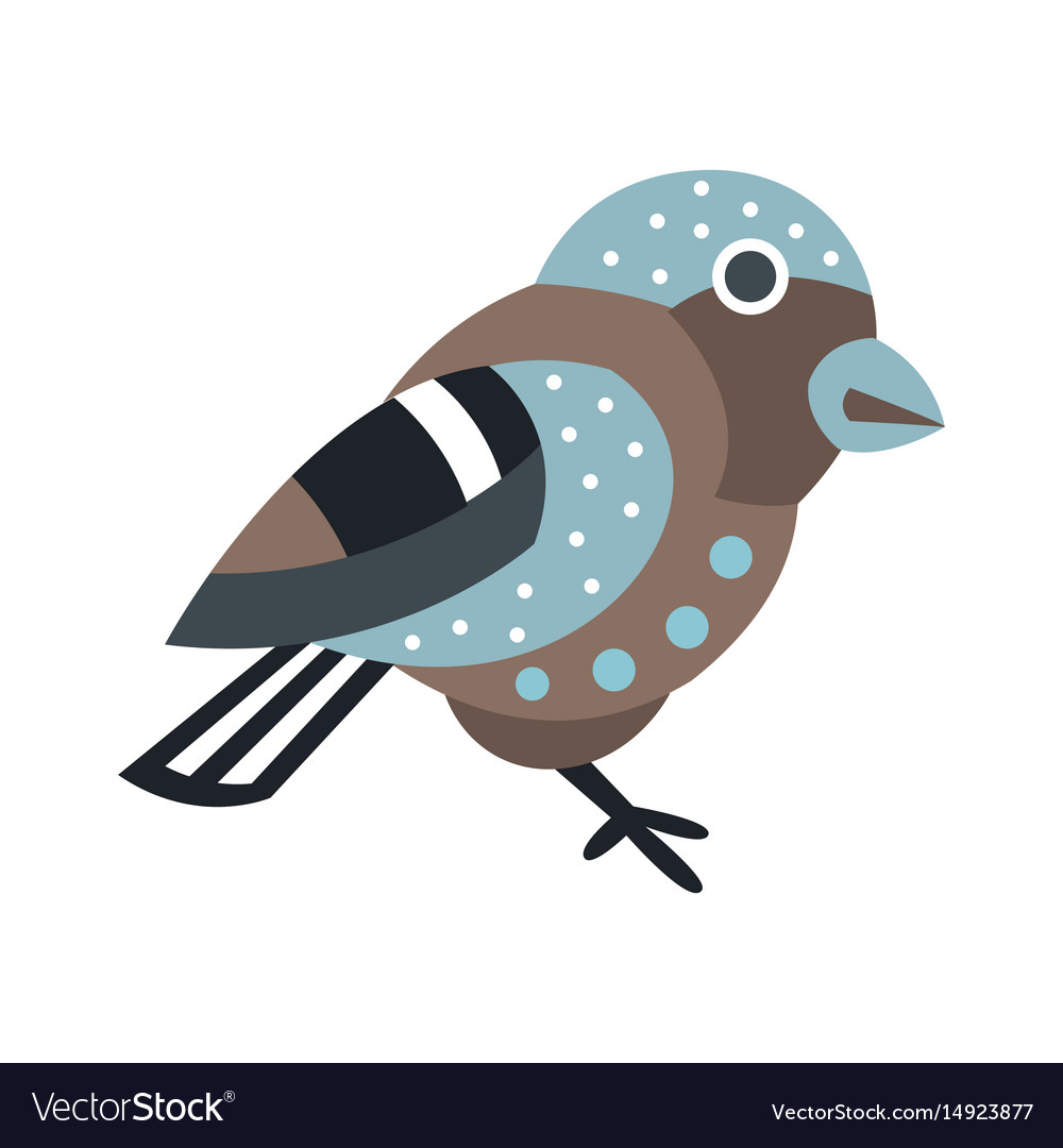 Cute small bird colorful cartoon character Vector Image Cute small bird colorful cartoon character Vector Image