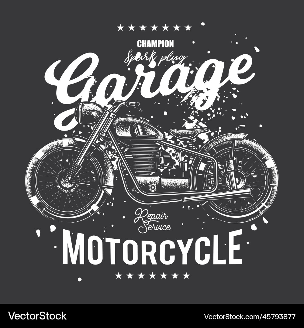Old motorcycle Royalty Free Vector Image - VectorStock