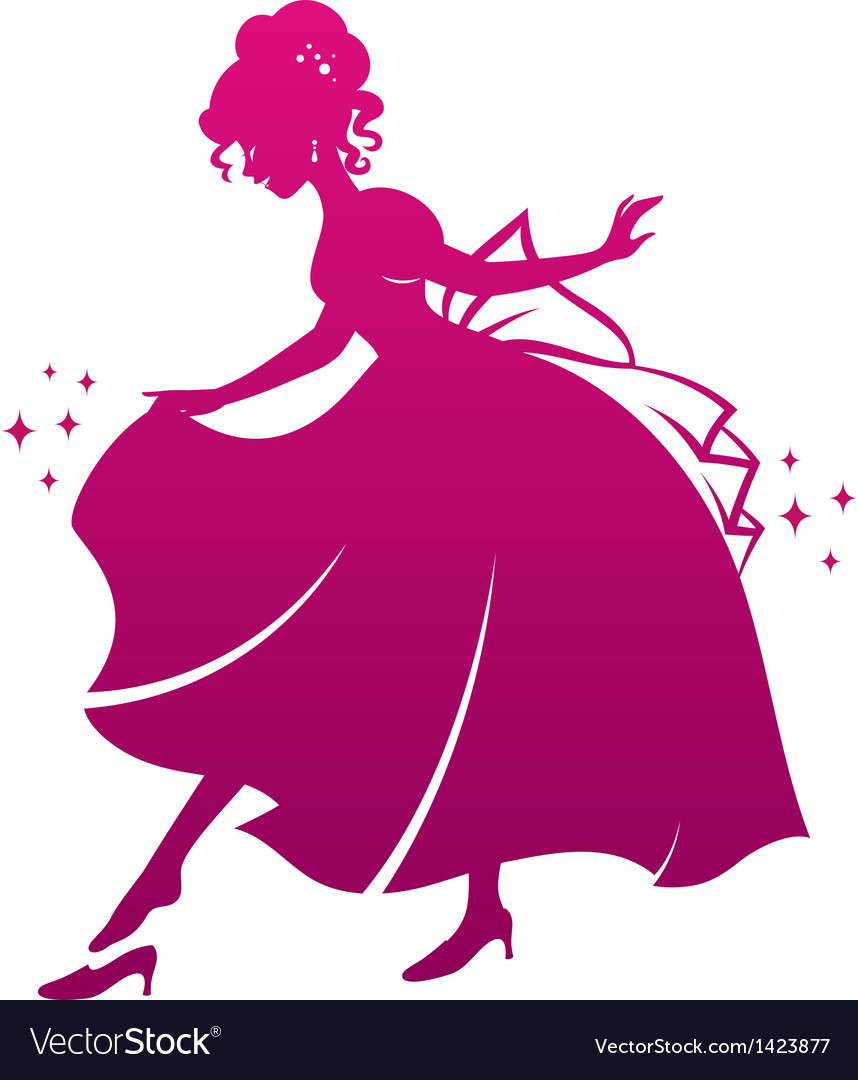 Download Princess and her shoe Royalty Free Vector Image