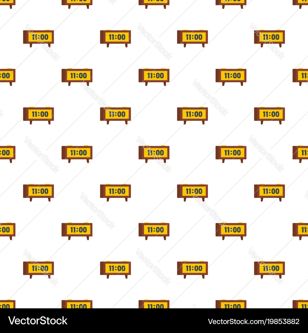 Alarm clock retro pattern seamless Royalty Free Vector Image