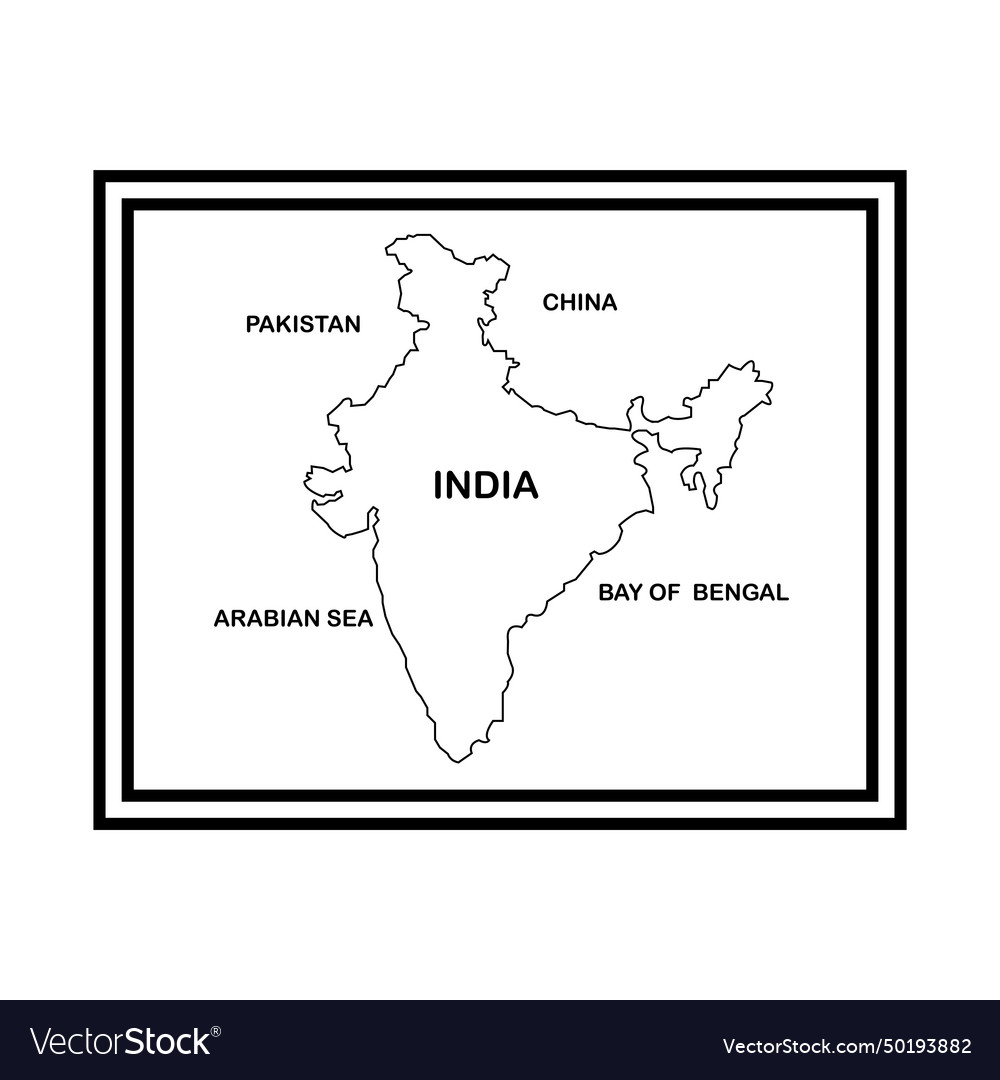 India country map icon