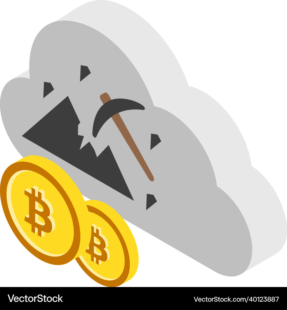 Cloud mining Royalty Free Vector Image - VectorStock