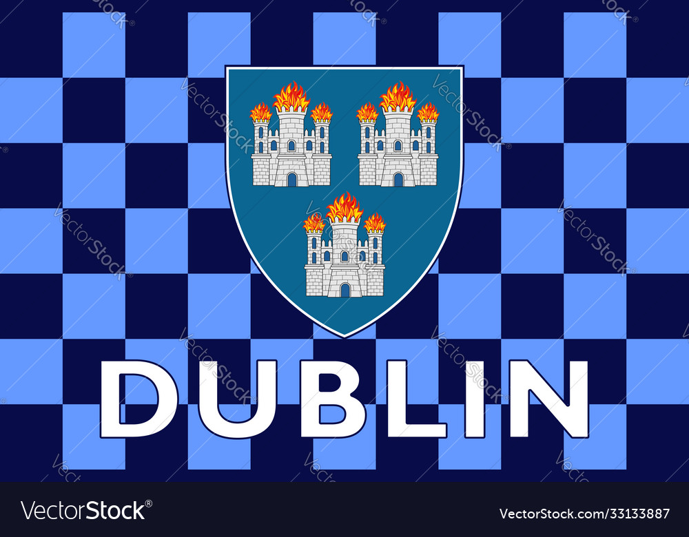 Flag city dublin ireland Royalty Free Vector Image