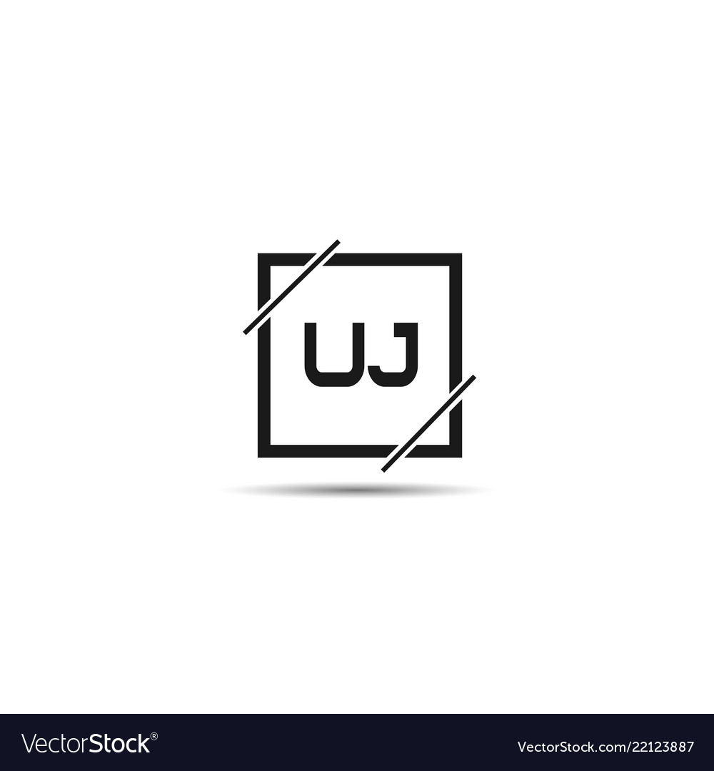 Initial letter uj logo template design