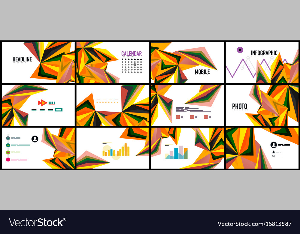 Modern triangle presentation template Royalty Free Vector