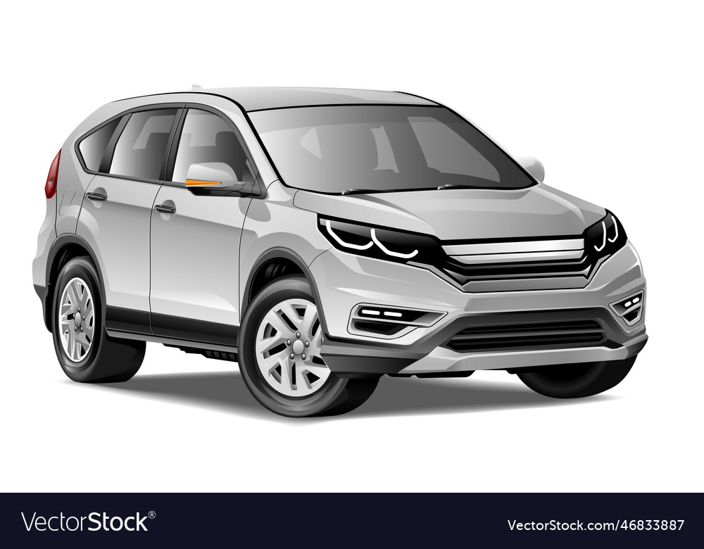 Realistic white car sport two tone luxury Vector Image