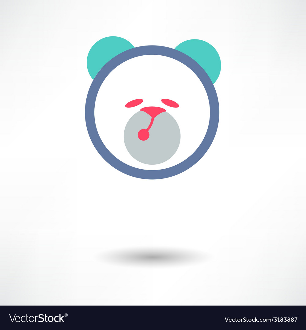 Teddy bear toy - icon isolated