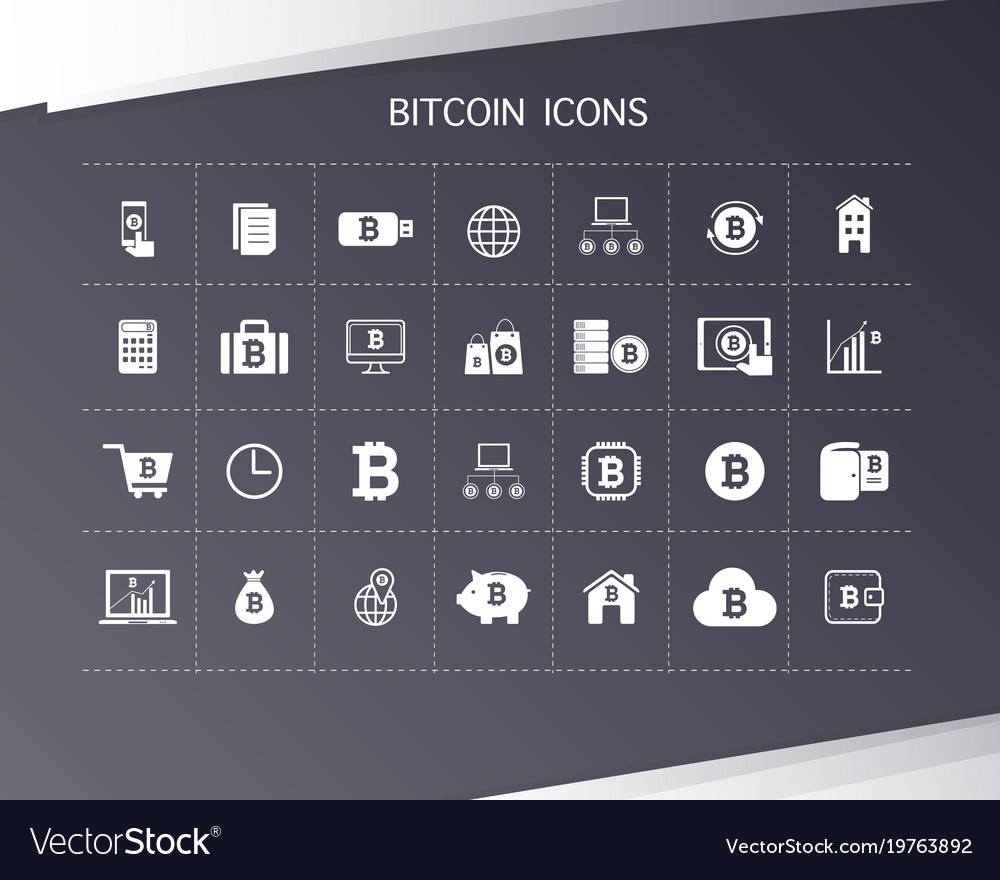 Bitcoin Icons For Currency Exchange Online Vector Image