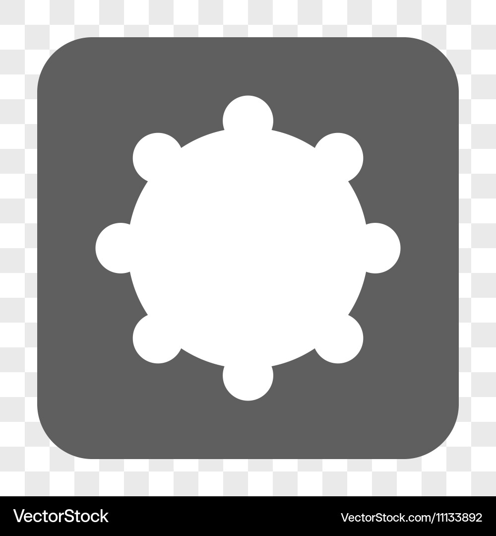 Gear rounded square button Royalty Free Vector Image