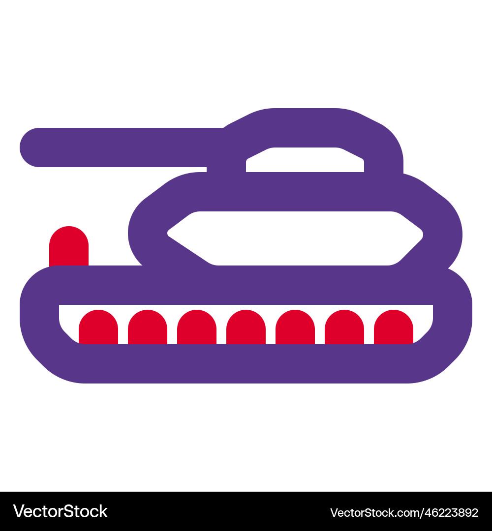 Huge tracked battle tank with destruction weapon Vector Image