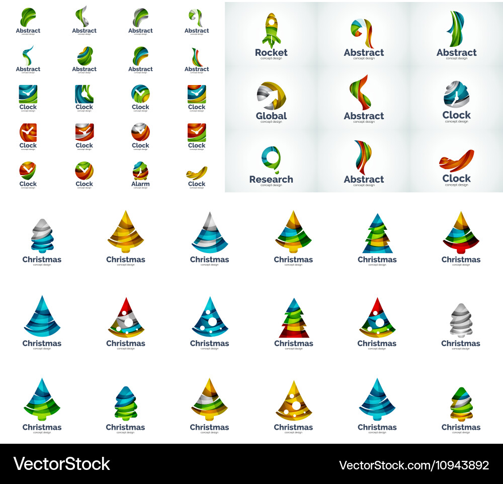 Logo mega collection Royalty Free Vector Image