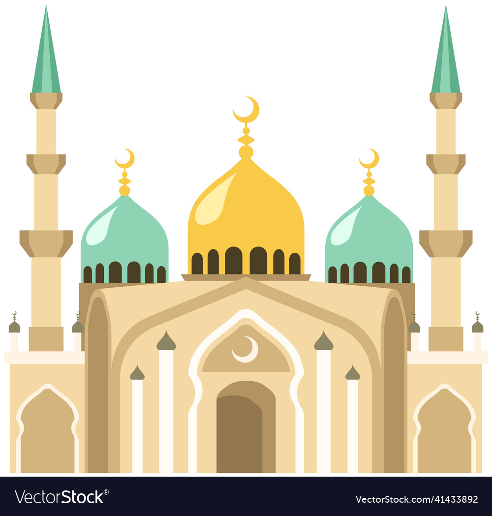 Muslim mosque isolated on white background Vector Image